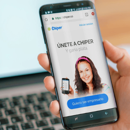 Imagen de la App Chiper en smartphone