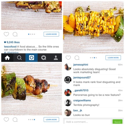instagram advertising tesco