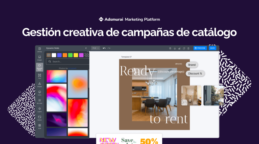 Gestión creativa de campañas de catálogo