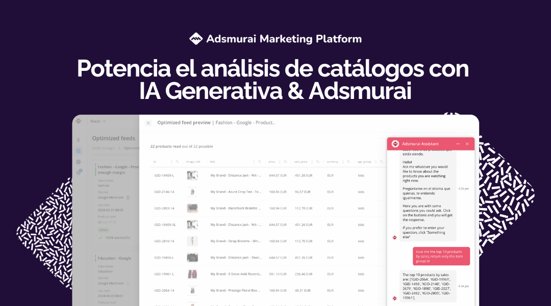 Análisis de catálogos con la GenAI de Adsmurai Marketing Platform