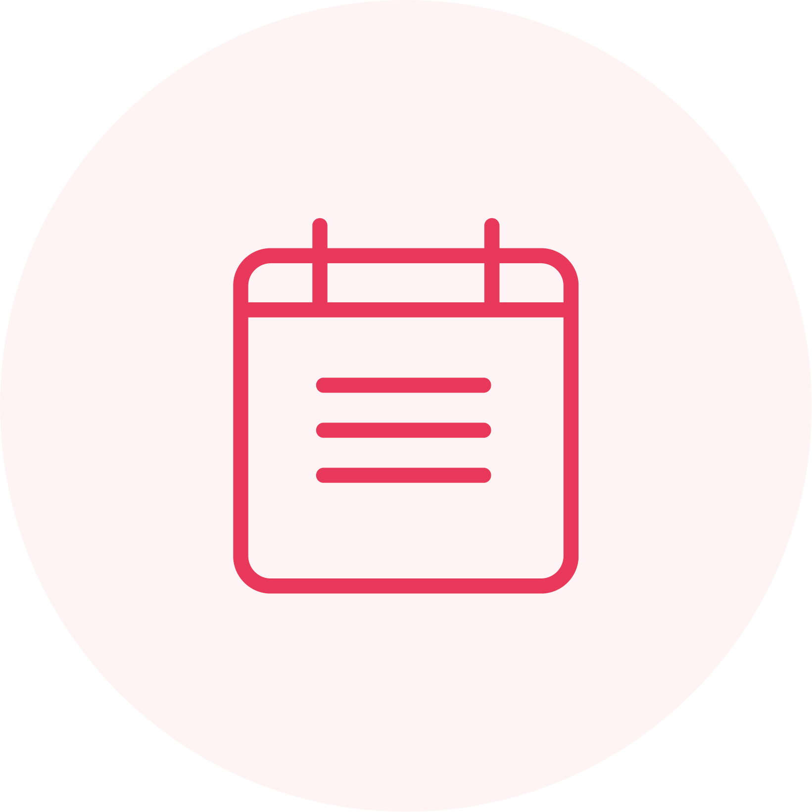 Icono de una agenda con información