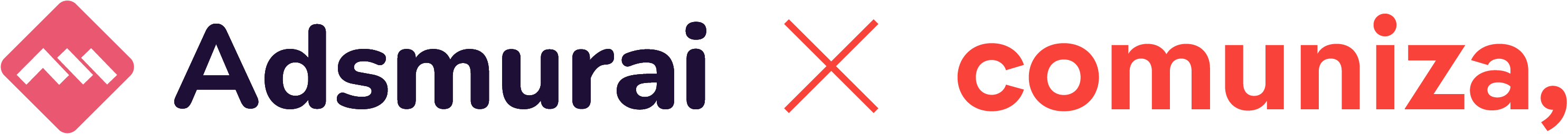 Logotipo principal del evento Adsmurai x Comuniza