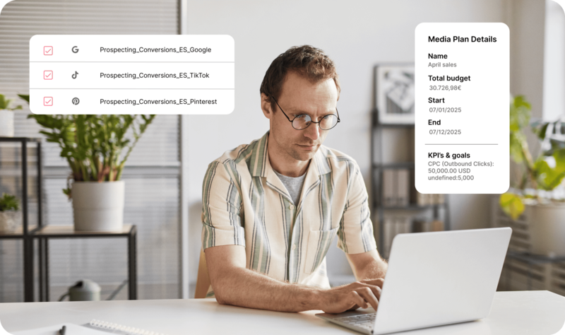 Control centralizado del plan de medios con Adsmurai Planning