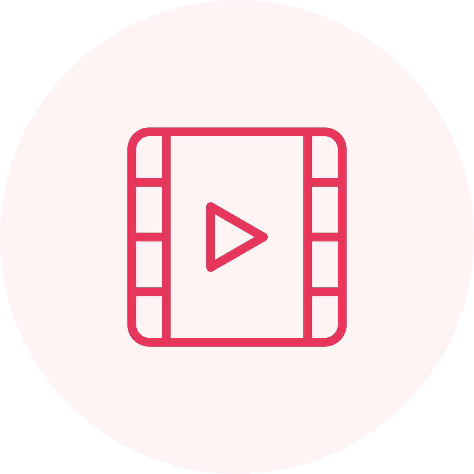 Icon of a play symbol